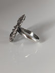 Silver Steed Large Unique Flower Handmade Silver Ring