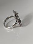 Silver Steed Large Unique Flower Handmade Silver Ring