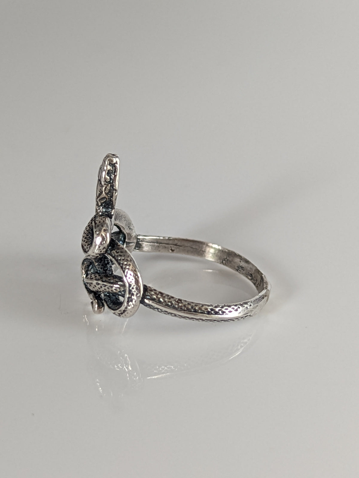 Silver Steed Snake Silver Ring