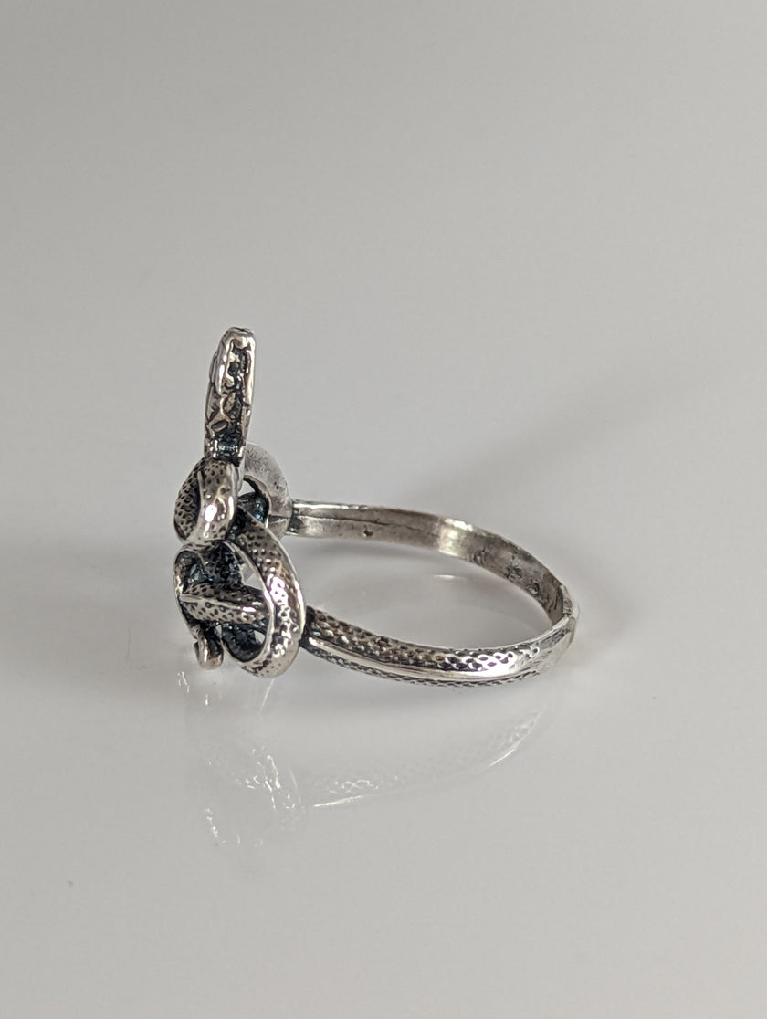 Silver Steed Snake Silver Ring