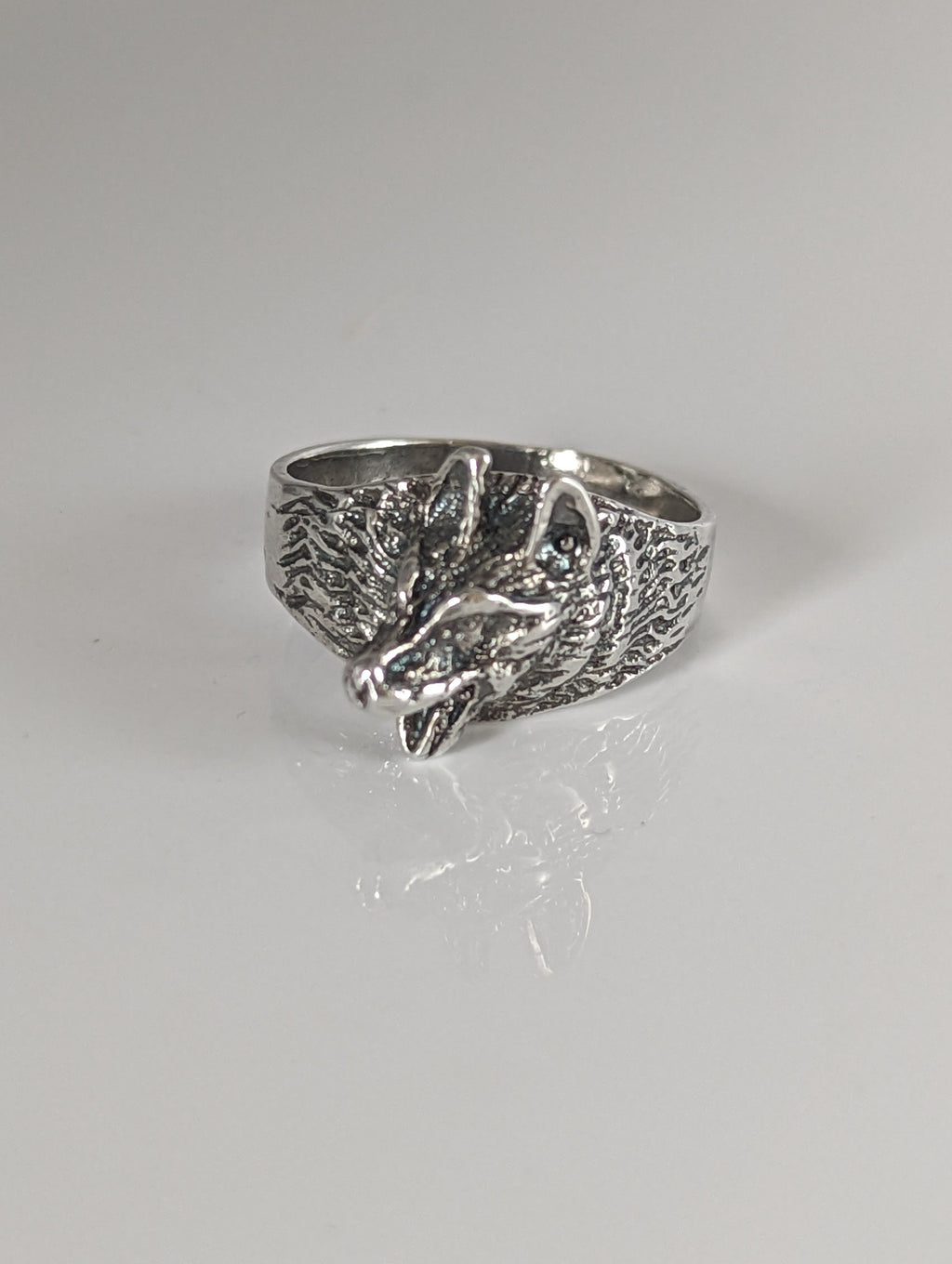 Silver Steed Wolf Silver Ring