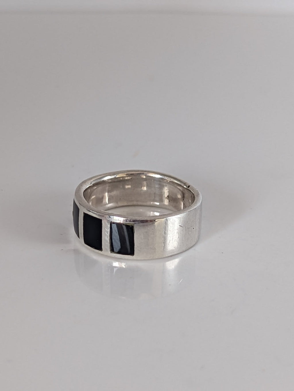 Silver Steed Black Mass Silver Band