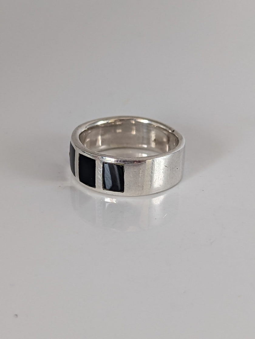 Silver Steed Black Mass Silver Band