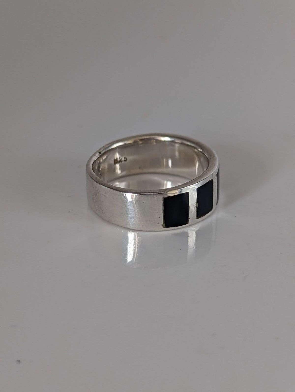 Silver Steed Black Mass Silver Band