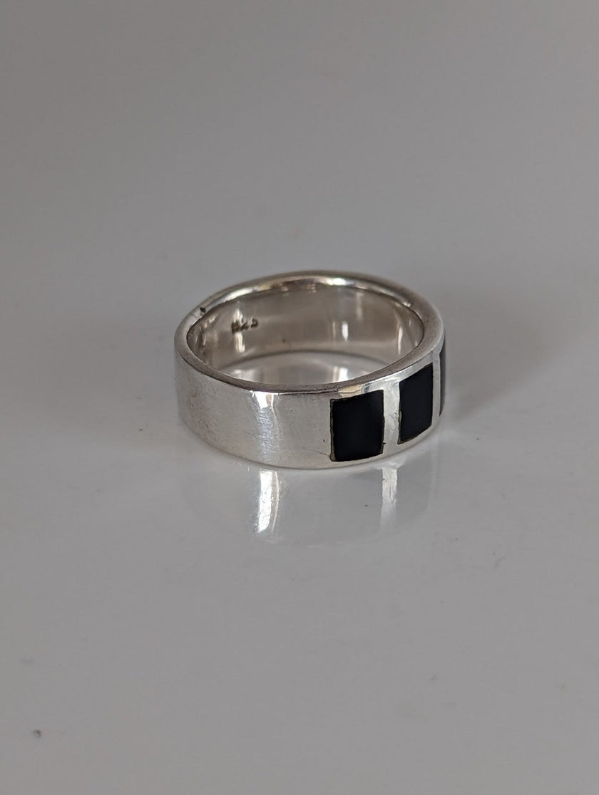 Silver Steed Black Mass Silver Band