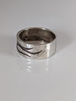 Silver Steed Flames Ring
