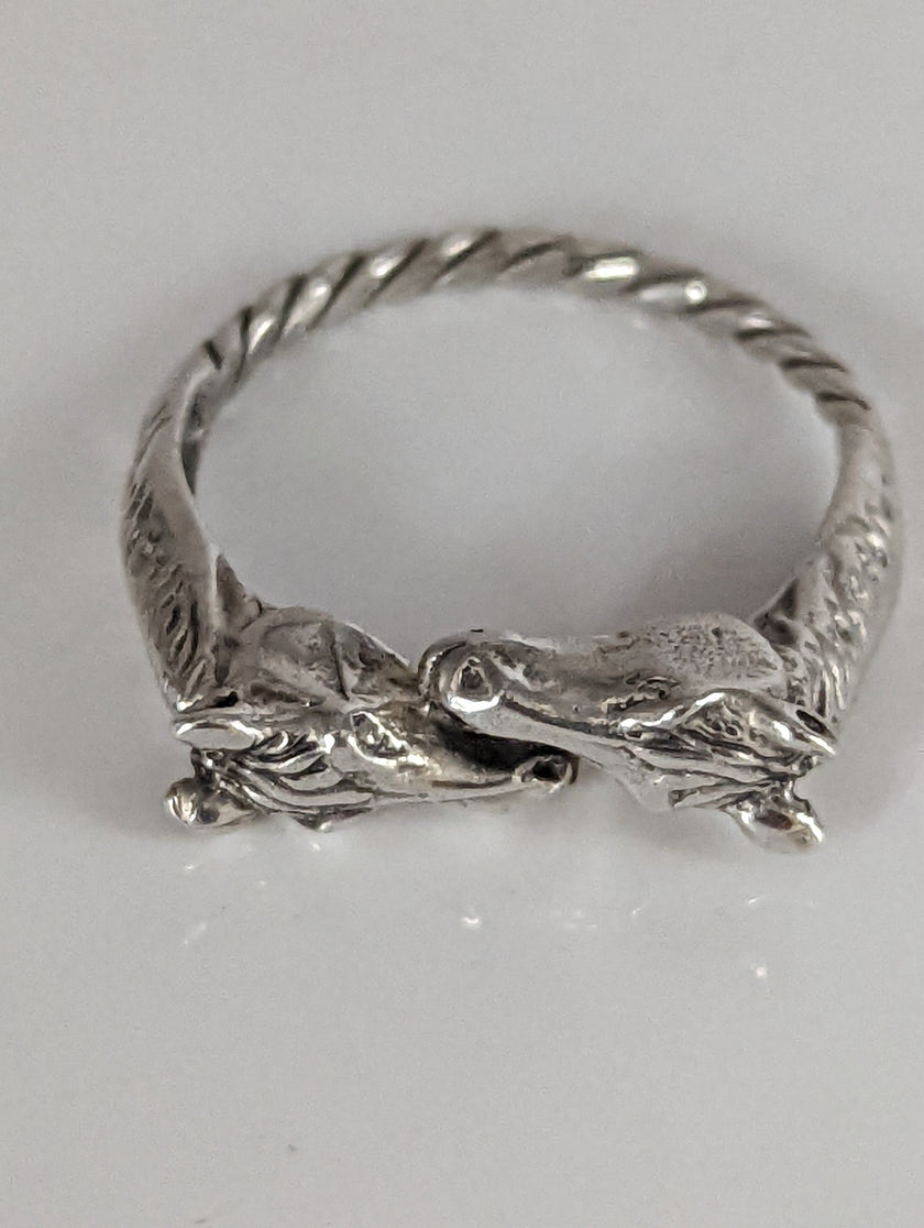925 Silver Two Horse Heads Ring – Equestrian-Inspired Gift for Him or Her