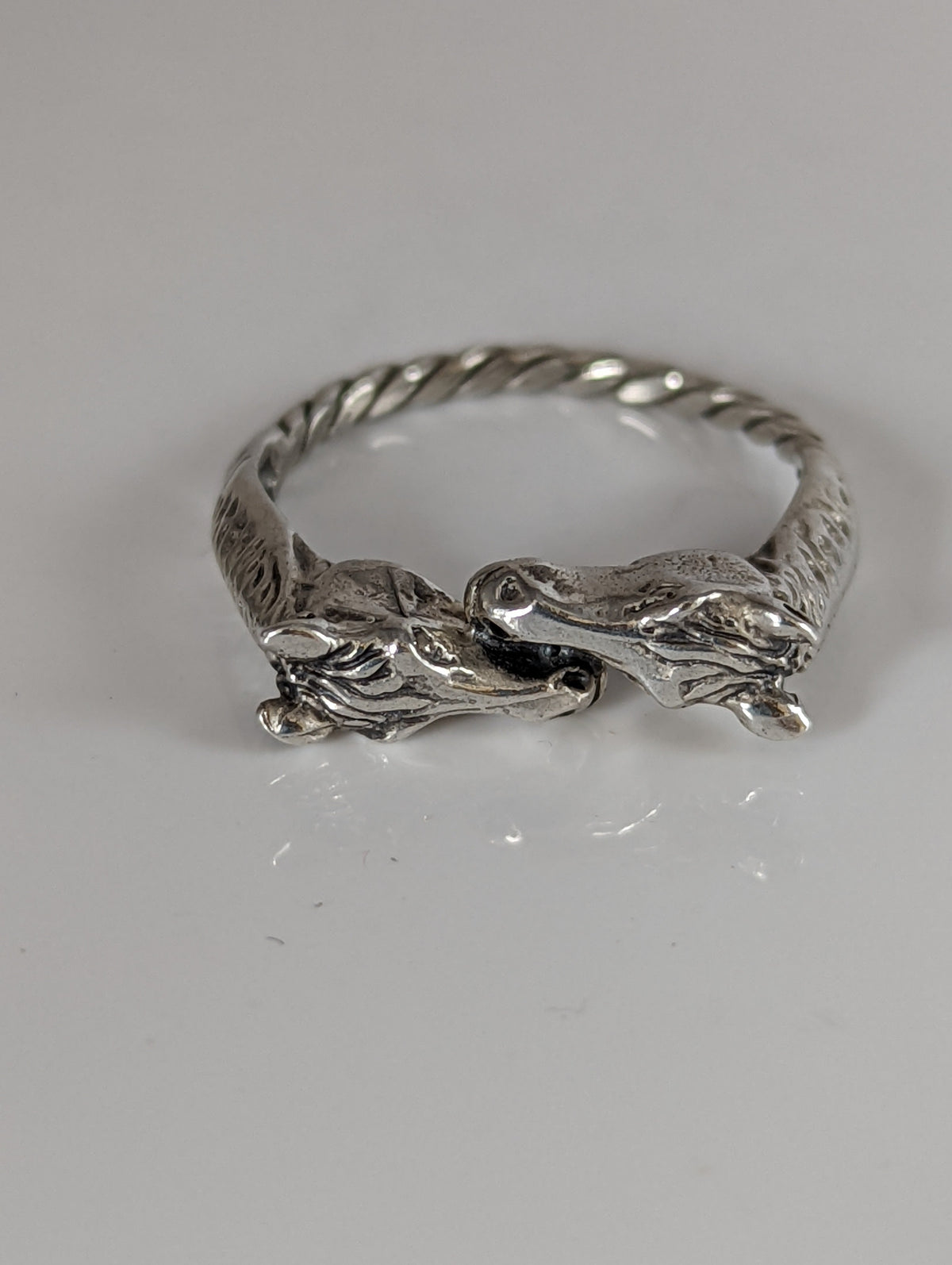 925 Silver Two Horse Heads Ring – Equestrian-Inspired Gift for Him or Her