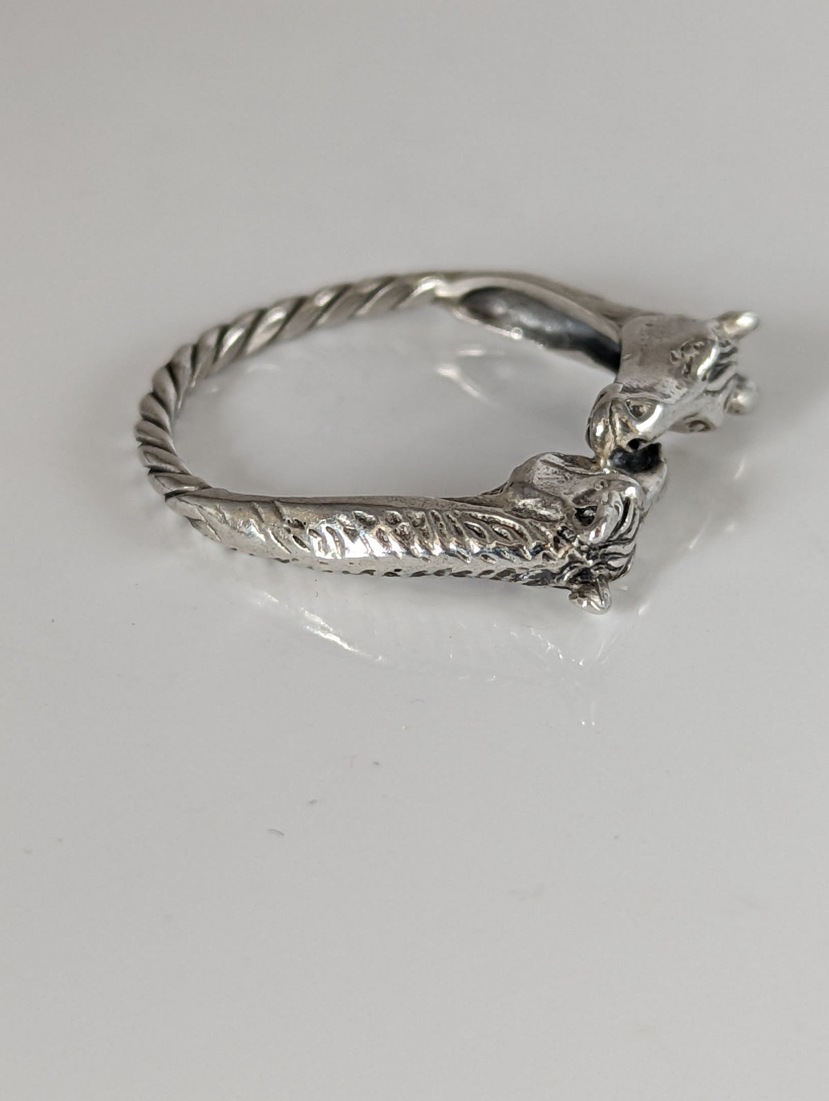 925 Silver Two Horse Heads Ring – Equestrian-Inspired Gift for Him or Her