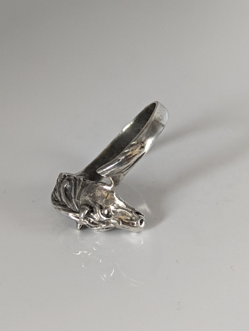 925 Silver Steed Horse Head Ring – Bold Equestrian Statement for Him or Her