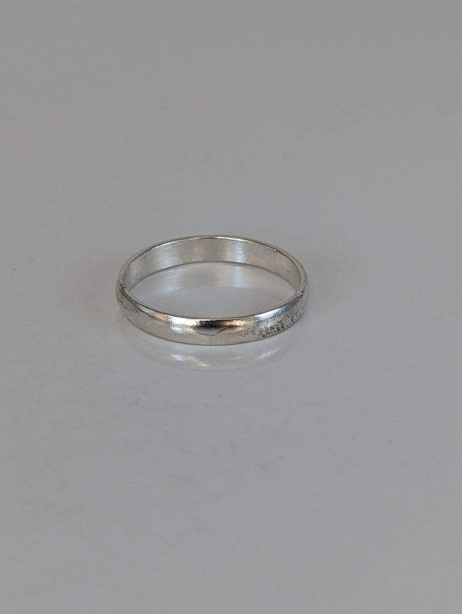 925 Silver Plain Band Ring – Unisex Equestrian-Inspired Minimalist Ring