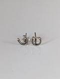 Silver Steed Small Horseshoe Stud Earrings 1