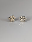 Silver Steed Silver Dog Paws 2 Stud Earrings