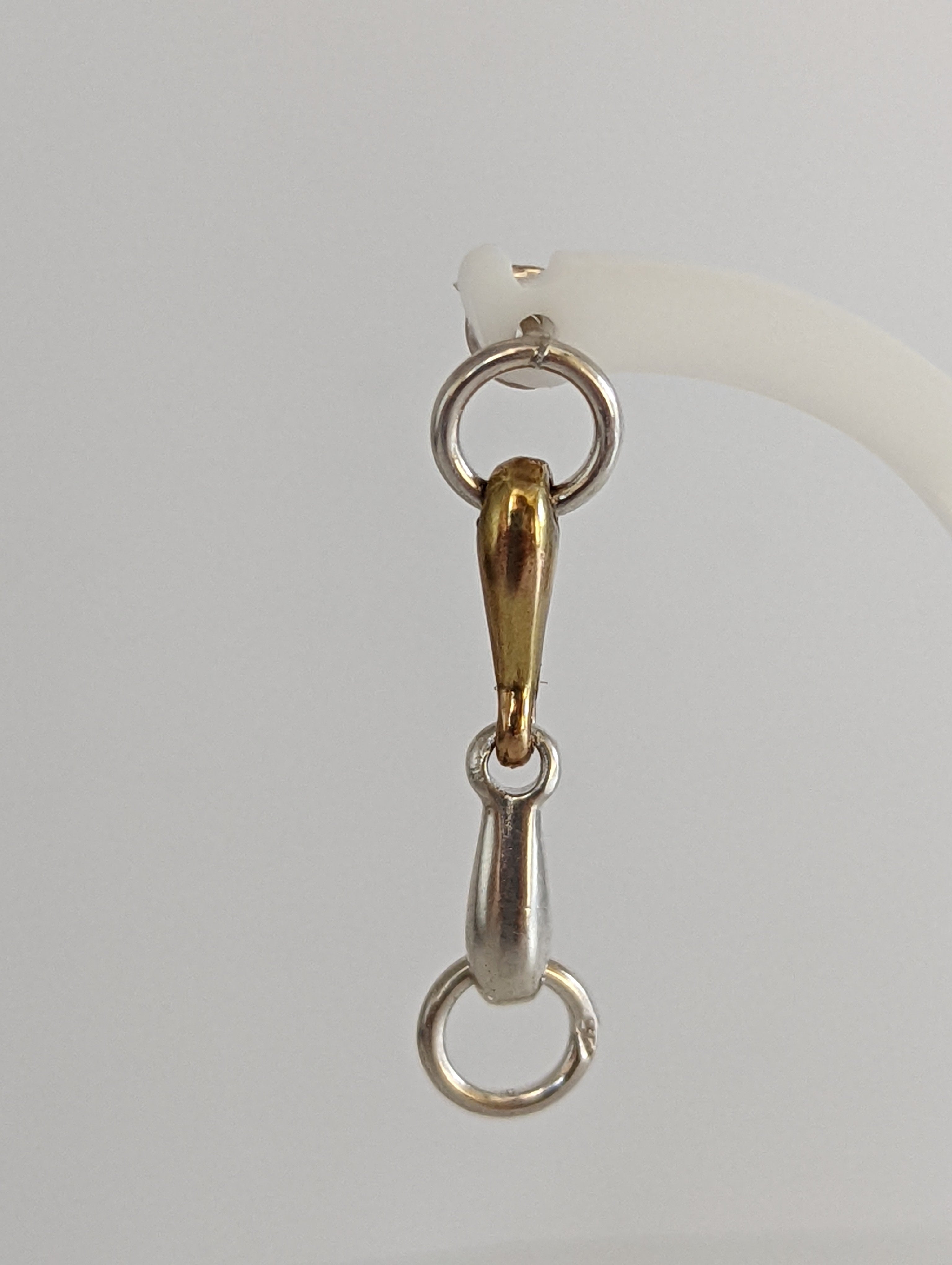 Silver Steed Snaffle Bit Stud Earrings