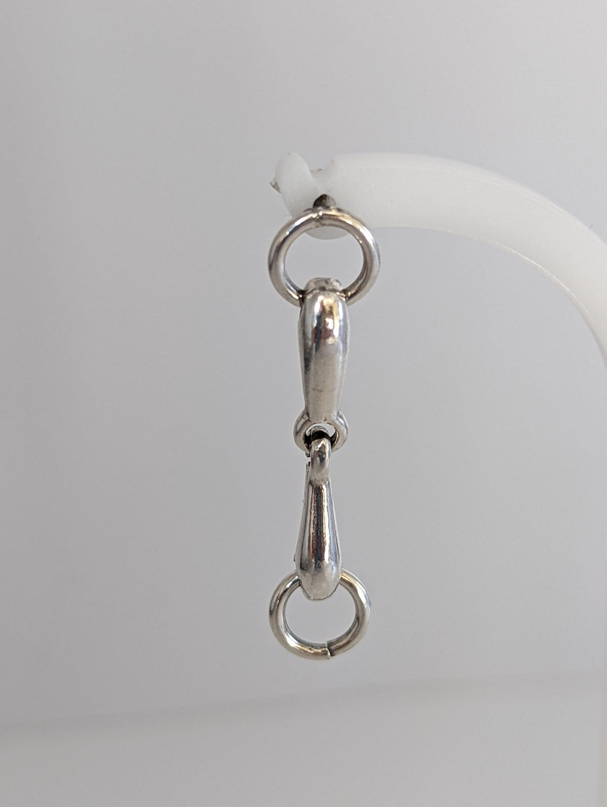 Silver Steed Snaffle Bit Stud Earrings
