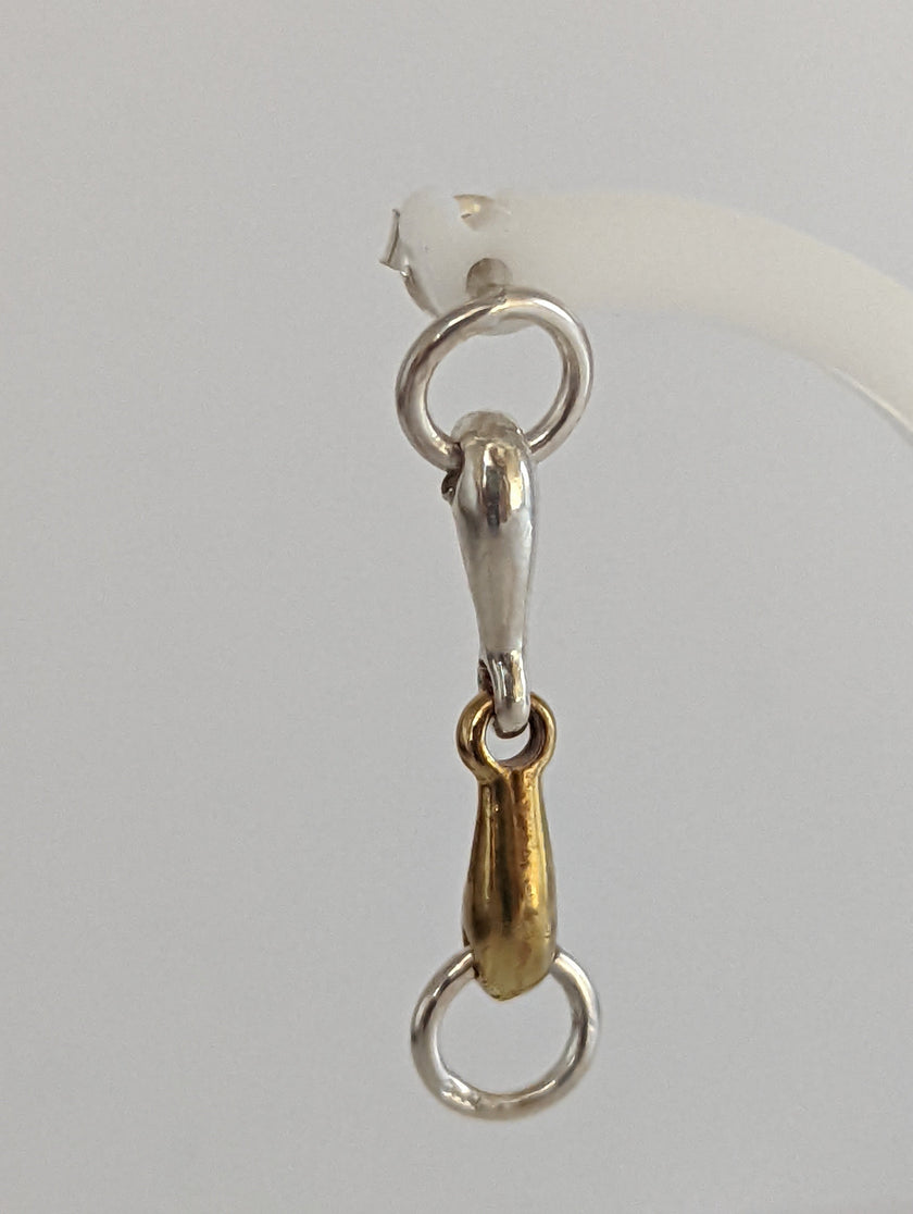 Silver Steed Snaffle Bit Stud Earrings
