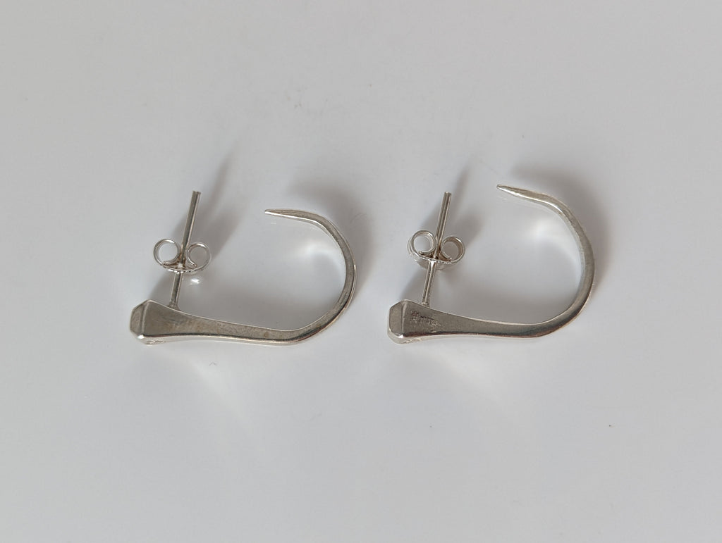 Silver Steed Hoofnail Stud Earrings