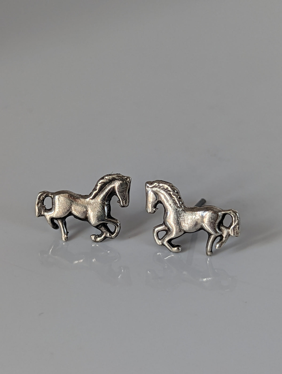 Silver Steed Small Silver Horse Stud Earrings 2