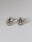 Silver Steed Silver Dog Paws 1 Stud Earrings