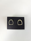 Silver Steed Stirrup Stud Earrings