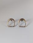 Silver Steed Stirrup Stud Earrings