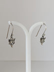 Silver Steed Fox Long Dropped Earrings