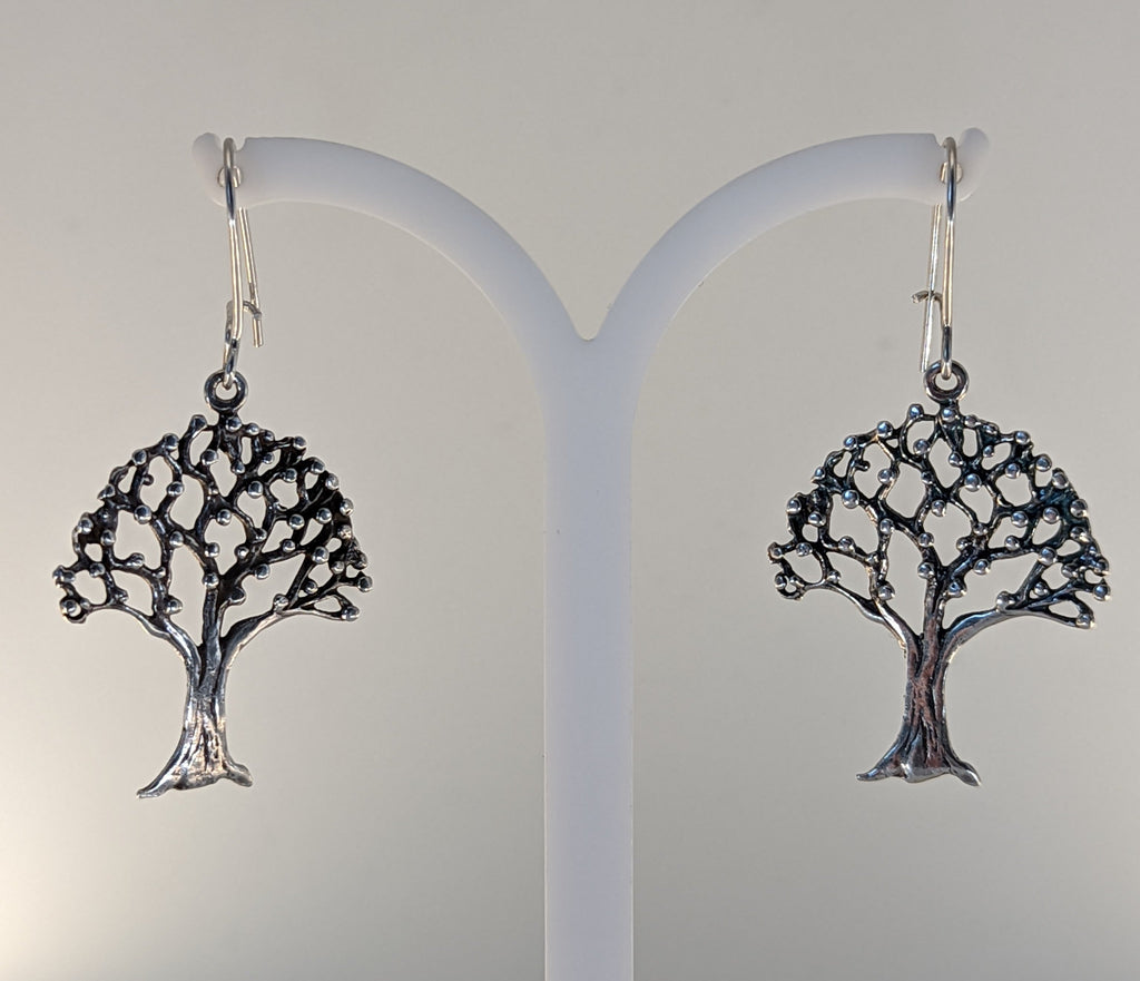 Silver Steed Fruit Tree Dangling Earrings