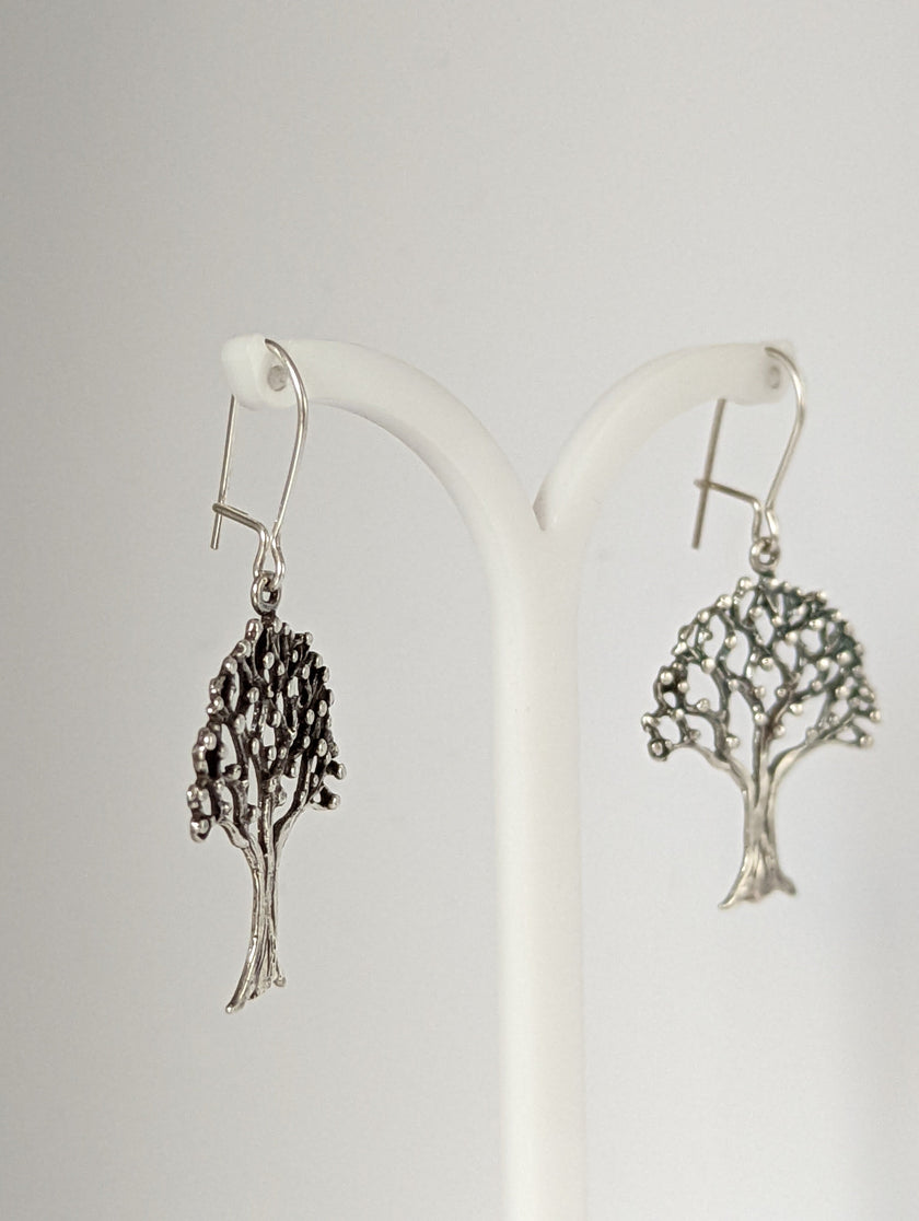 Silver Steed Fruit Tree Dangling Earrings