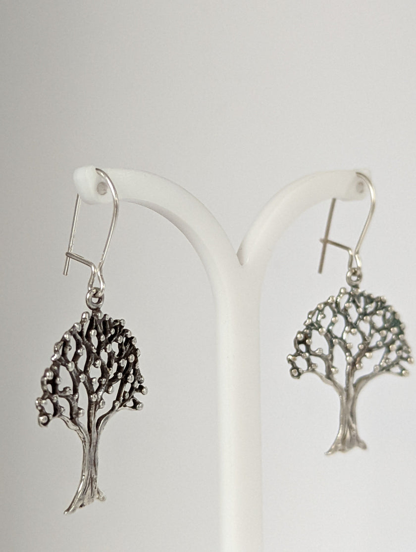 Silver Steed Fruit Tree Dangling Earrings