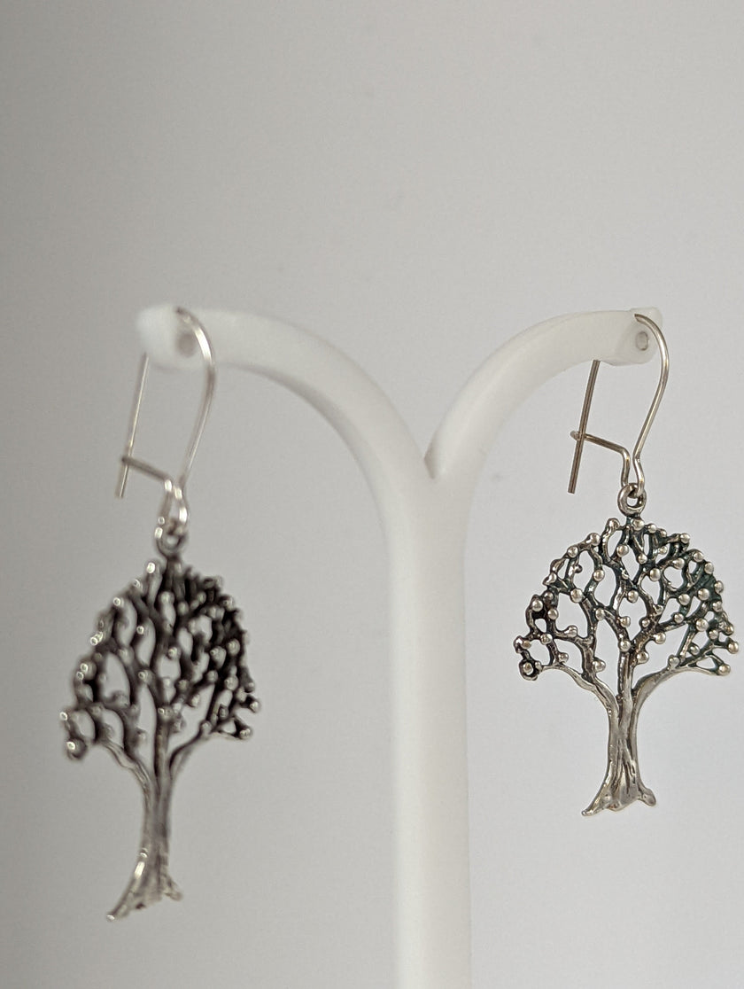 Silver Steed Fruit Tree Dangling Earrings