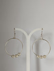 Silver Steed Loop with Buds Dangling Earrings