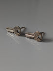 Silver Steed Key Stud Earrings