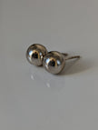 Silver Steed Large Balls Stud Earrings