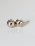 Silver Steed Medium Balls Stud Earrings