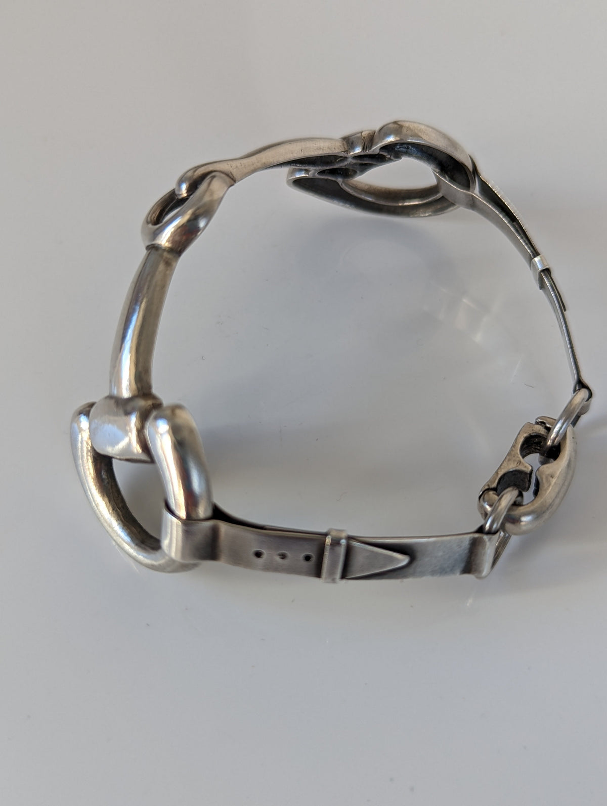 Silver Steed Large Snaffle Bangle