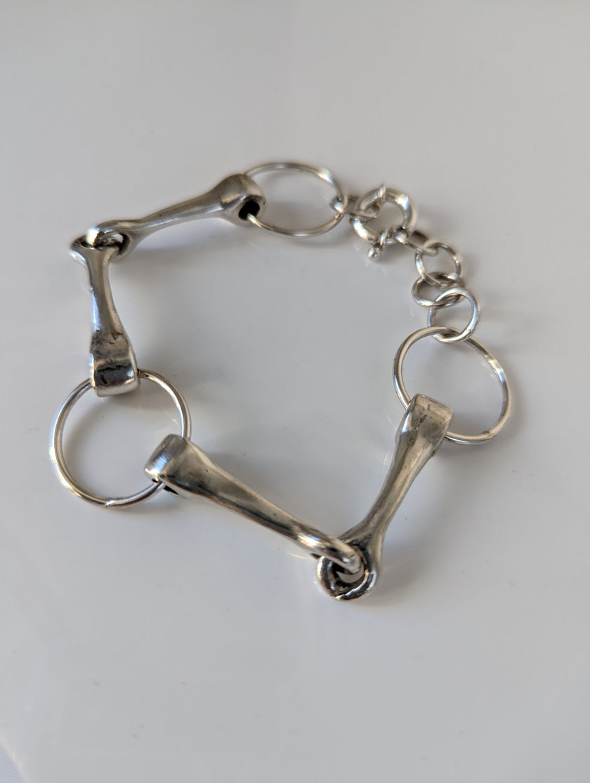 Silver Steed Large All About Snaffle Bracelet 3