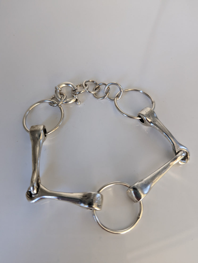 Silver Steed Large All About Snaffle Bracelet 3