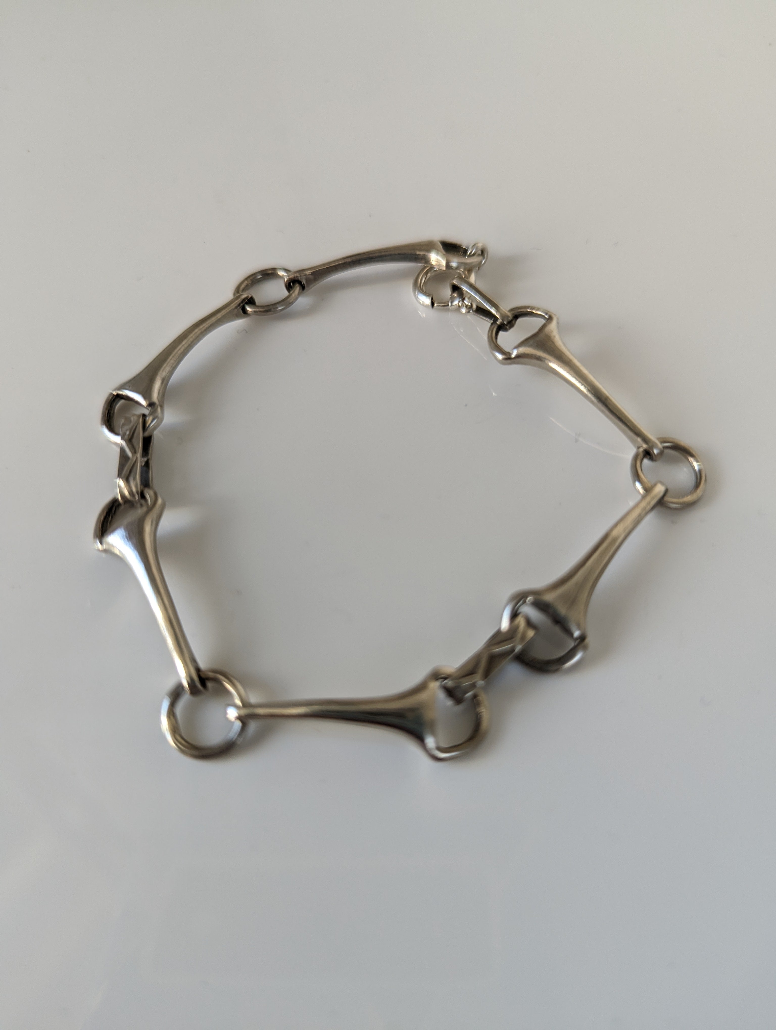 925 Sterling Silver Snaffle Bit Bracelet – Handmade Equestrian Jewellery