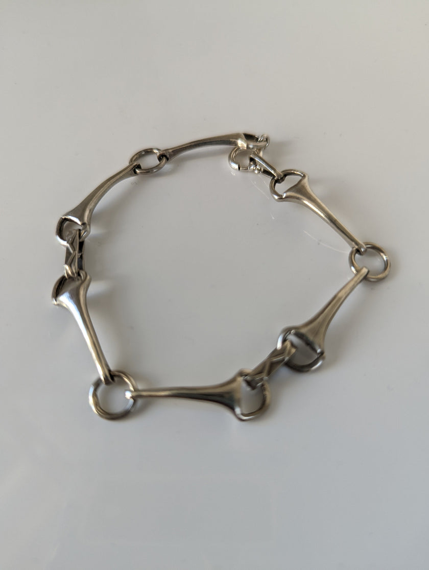 925 Sterling Silver Snaffle Bit Bracelet – Handmade Equestrian Jewellery
