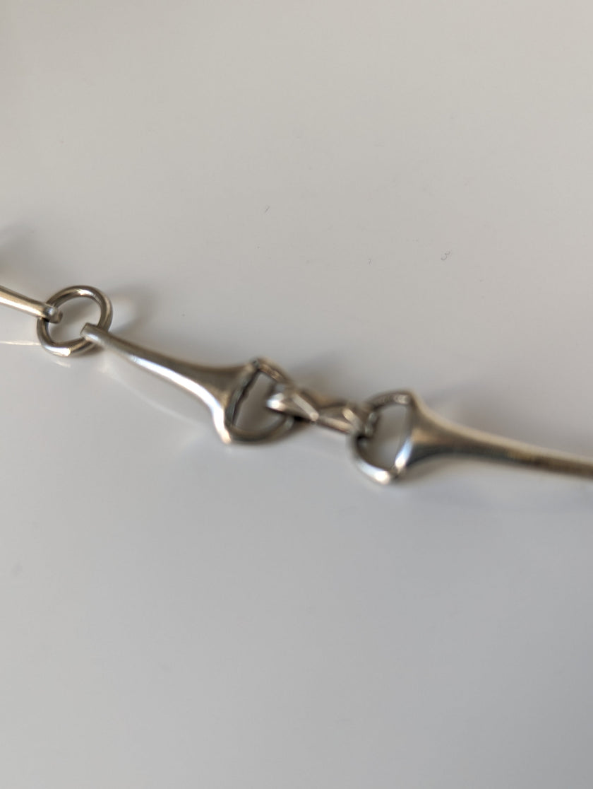 925 Sterling Silver Snaffle Bit Bracelet – Handmade Equestrian Jewellery