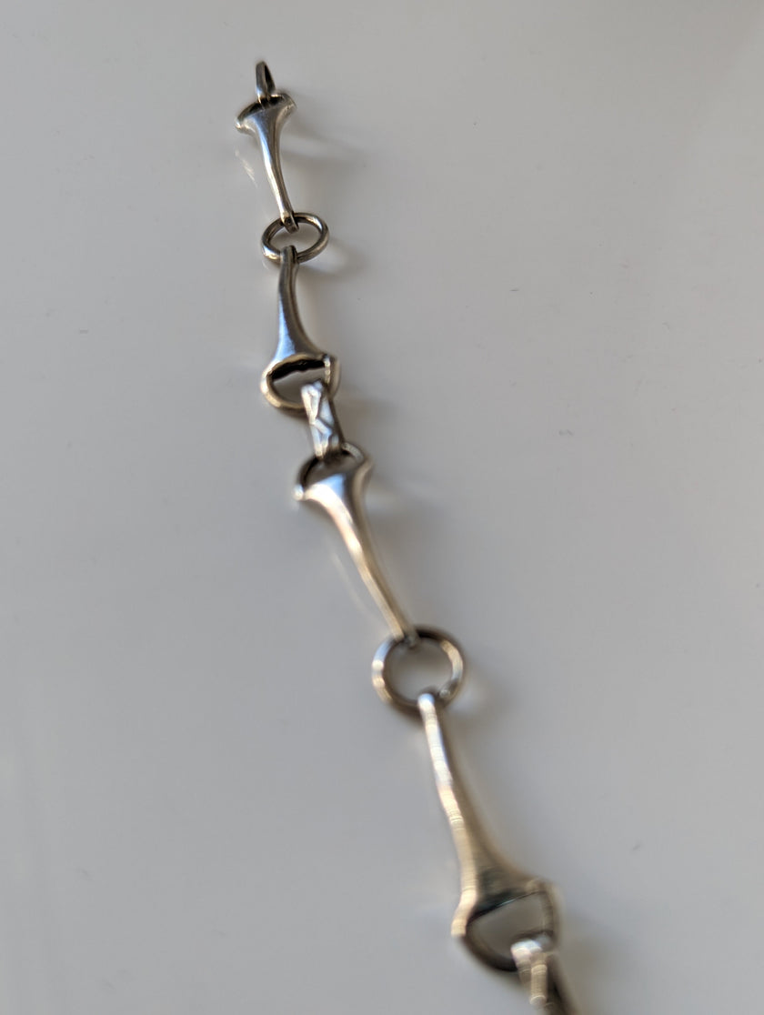 925 Sterling Silver Snaffle Bit Bracelet – Handmade Equestrian Jewellery