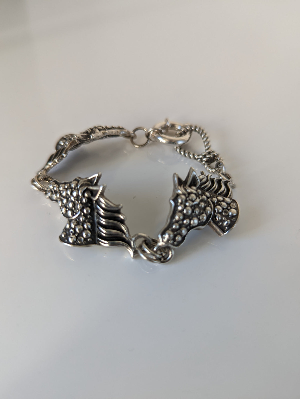 Silver Steed Dappled Silver  Horse Bracelet