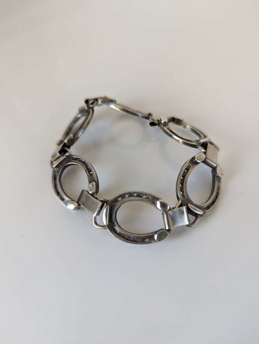 Silver Steed Horseshoe Bracelet 2