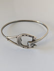 Silver Steed Big Horseshoe Bangle