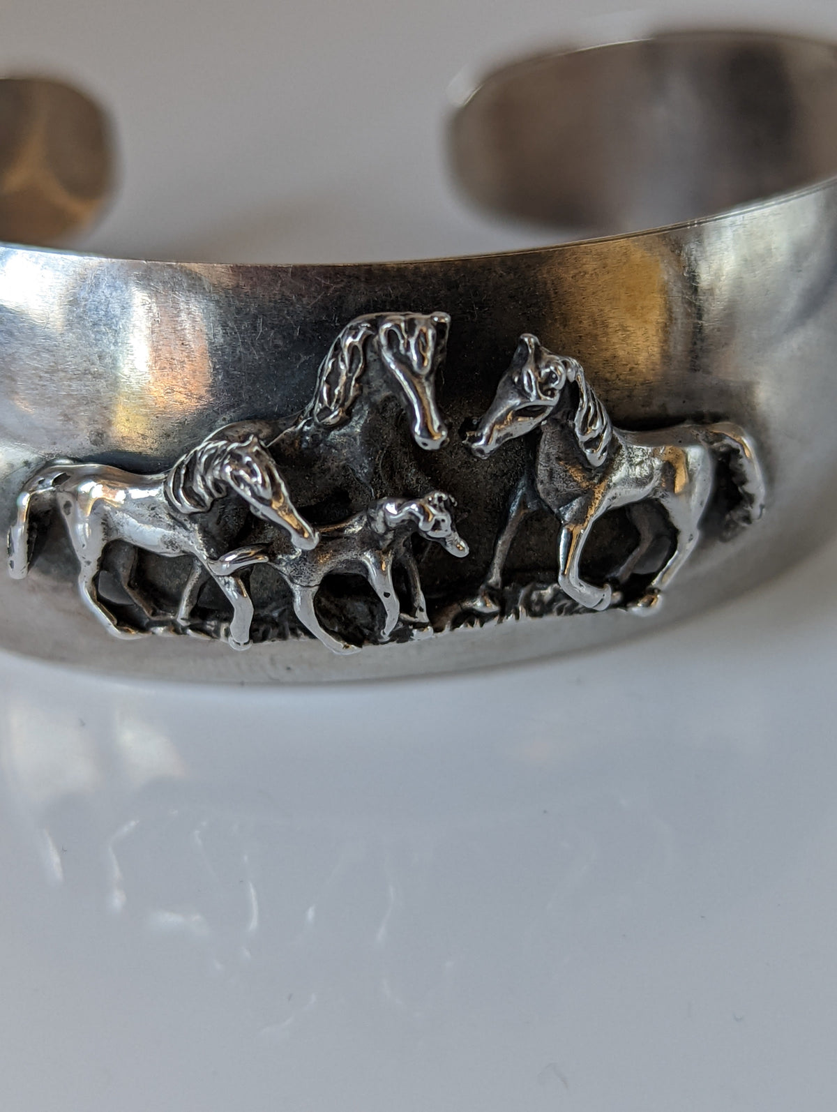 Silver Steed 3D Herd Bangle