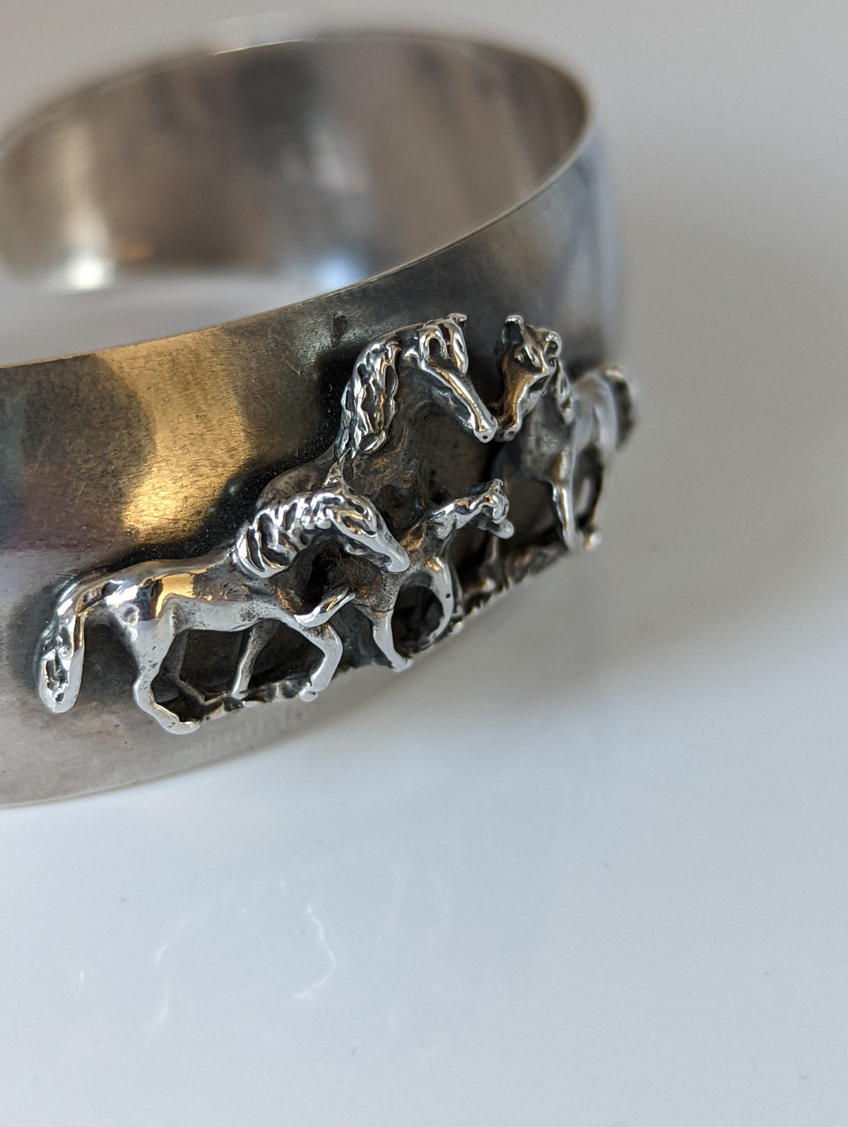 Silver Steed 3D Herd Bangle