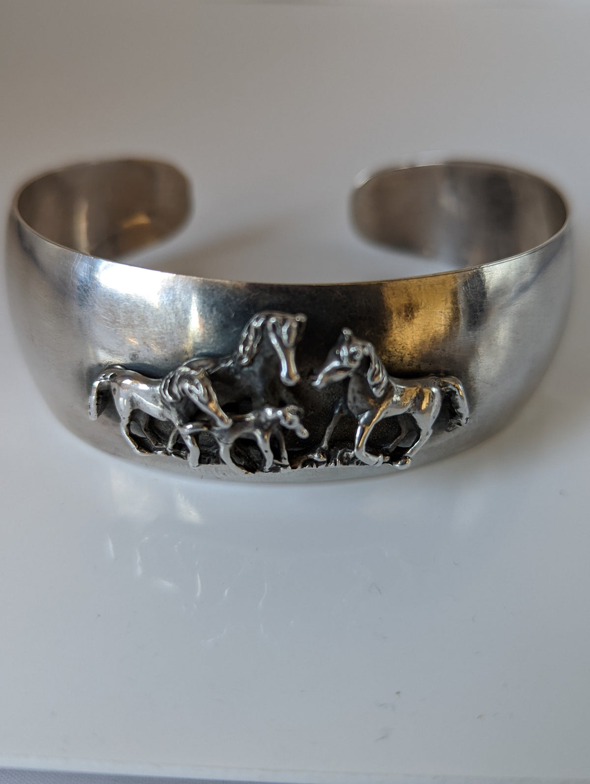 Silver Steed 3D Herd Bangle