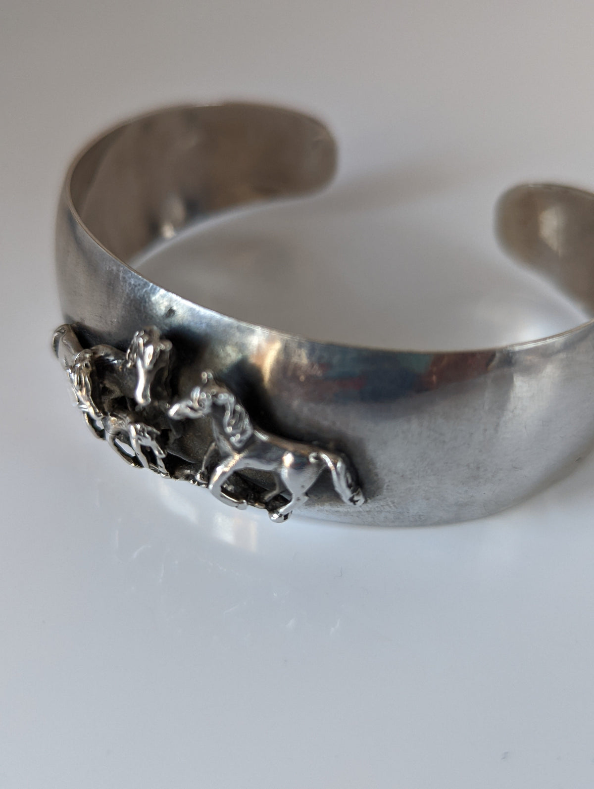 Silver Steed 3D Herd Bangle