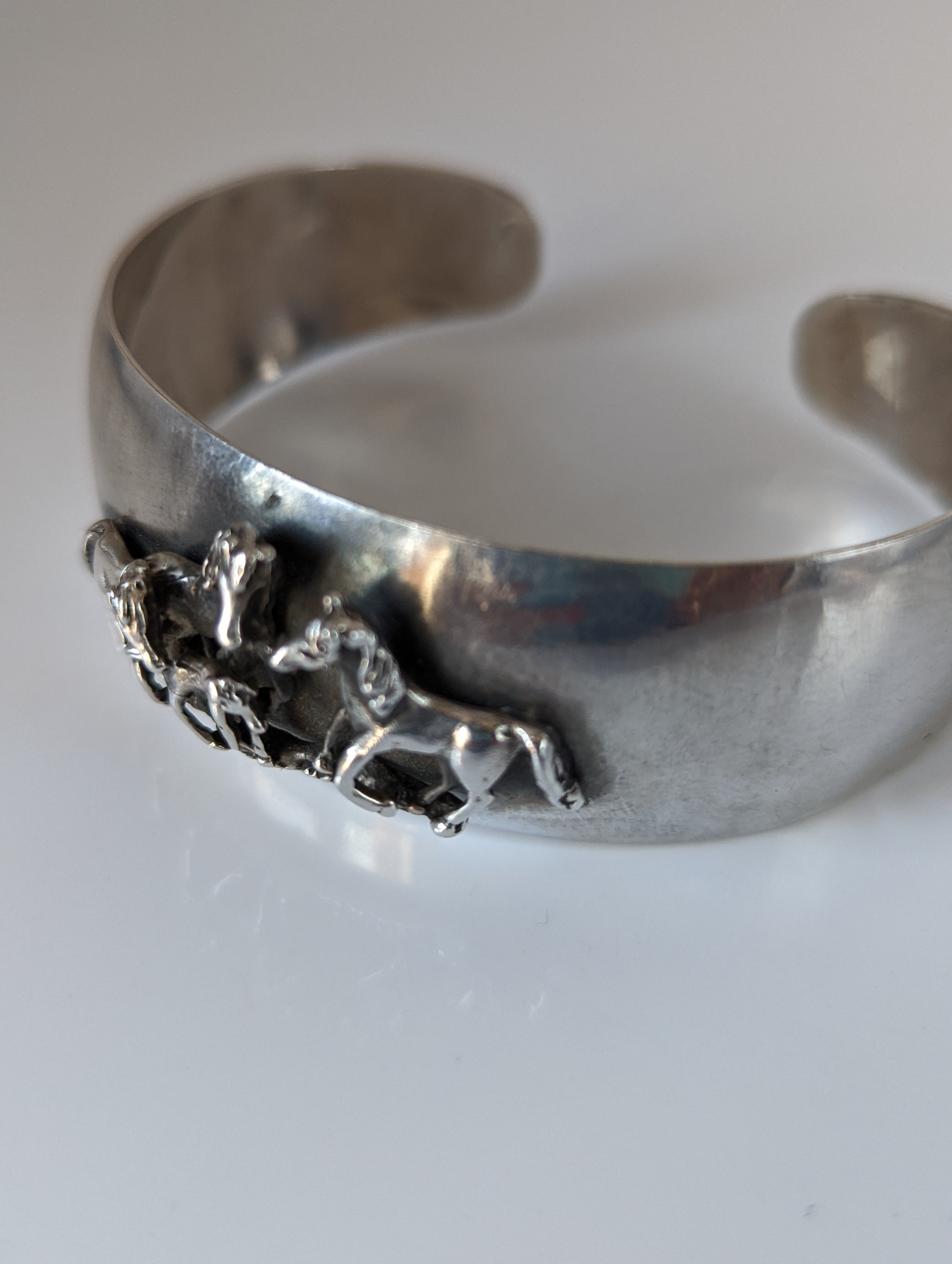 Silver Steed 3D Herd Bangle