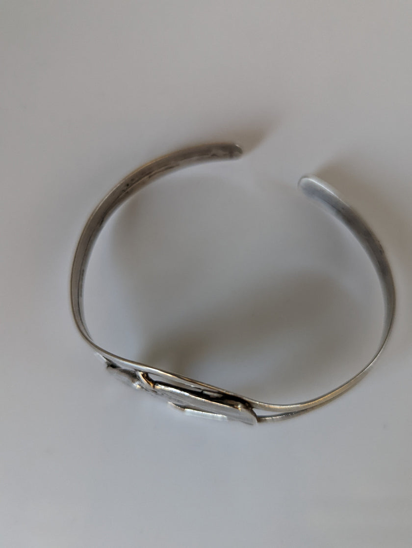 Silver Steed Horse Head Bangle